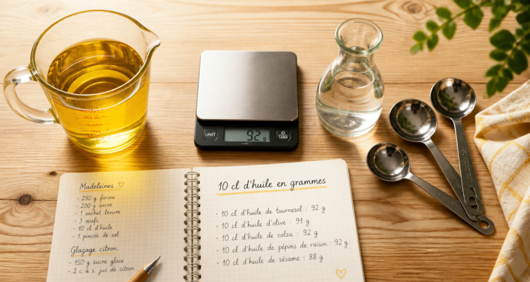 10 cl d’huile en grammes : le calcul exact pour ne plus jamais se tromper 10cl d huile en gramme sur balance