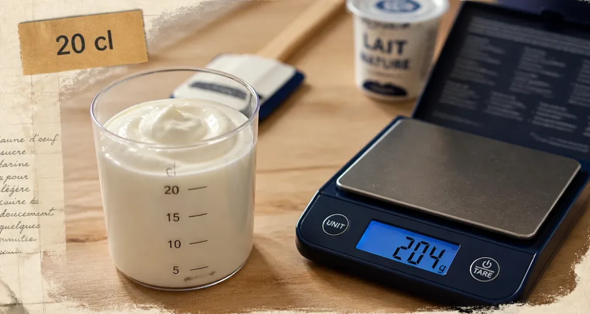 20 cl crème fraîche épaisse en gramme