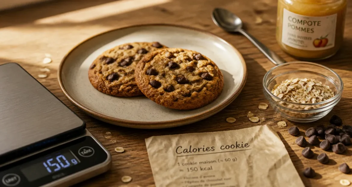 Cookie maison calorie : 2 cookies, avoine et pépites chocolat noir