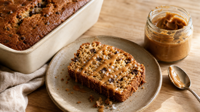 Recette gâteau au beurre de cacahuète facile : tranche fondante