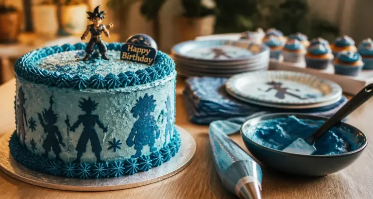 Recette gâteau stitch facile : gâteau bleu Stitch pelucheux à la douille