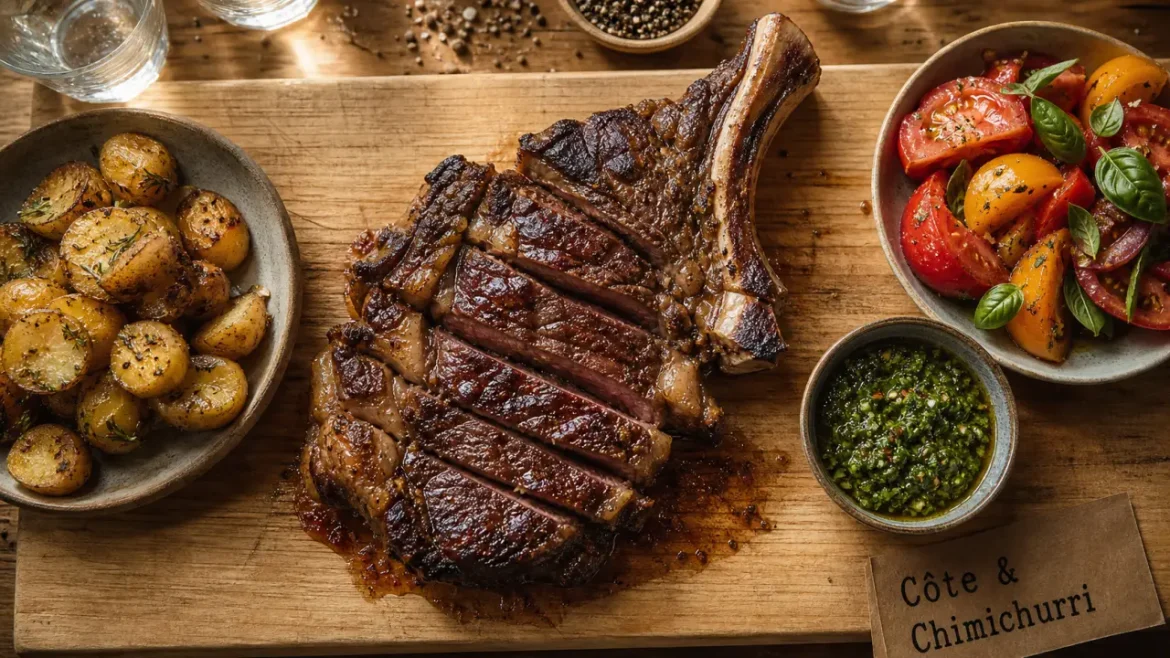 Accompagnement côte de bœuf : pommes de terre, légumes et sauces