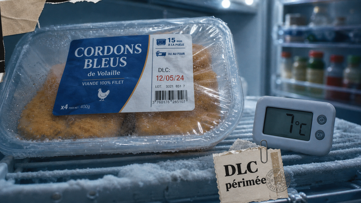 Cordons bleus périmés, DLC dépassée, frigo à 7°C