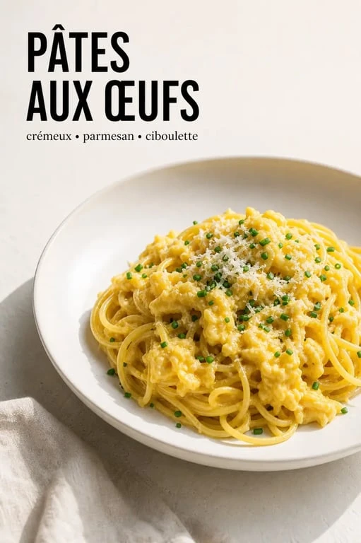 Recette de pate aux oeuf crémeuse servie dans une assiette élégante