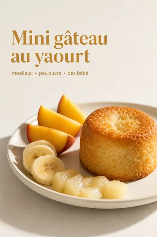 Gâteau bebe moelleux au yaourt, photo d’un mini gâteau adapté aux tout-petits