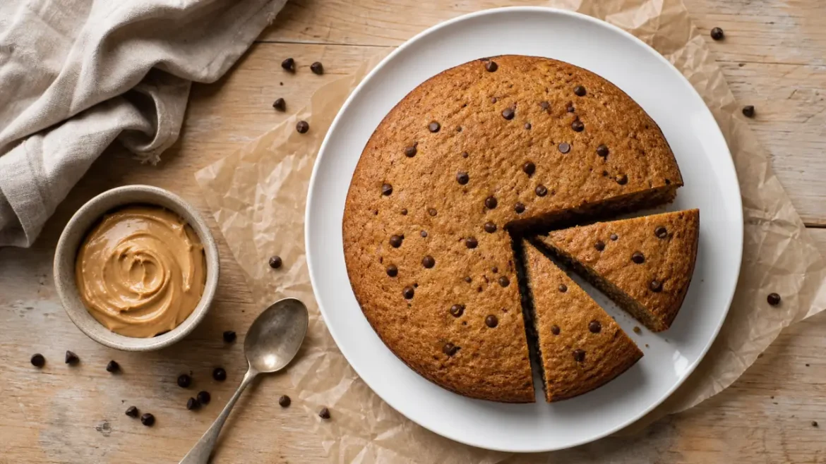 Gateau beurre de cacahuète moelleux, mie fondante, cuisson 180°C}}