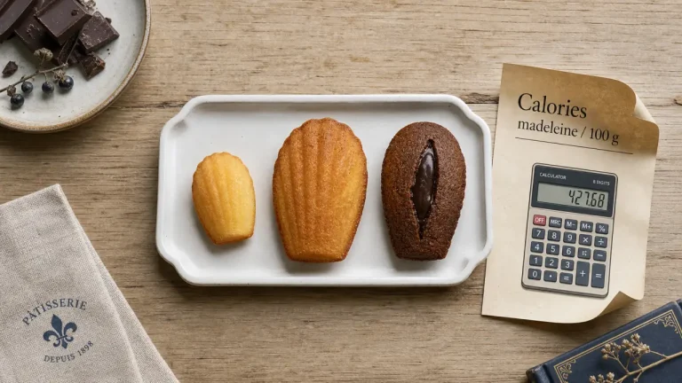 Madeleine calories : 63 à 192 kcal selon le format et la recette Madeleine calories : 63 à 192 kcal selon le format