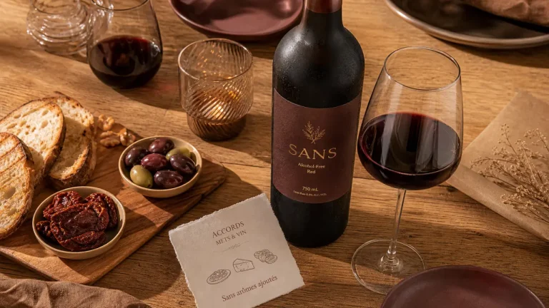 Meilleur vin rouge sans alcool : verre rubis, fruit et tanins doux