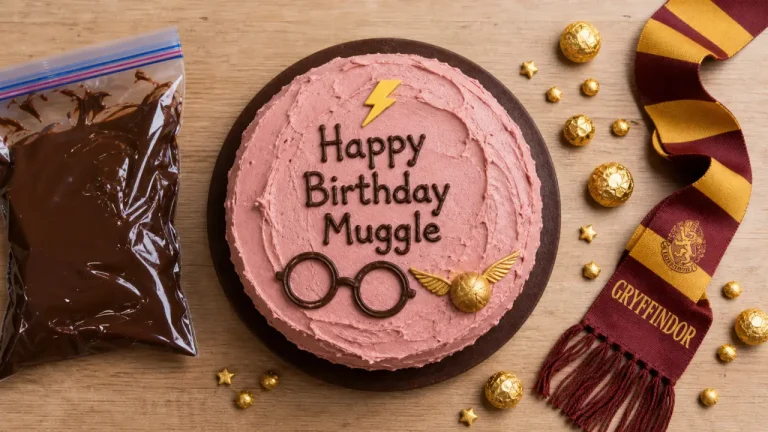 Recette gâteau Harry Potter facile : 160°C, glaçage rose et décor magique sans matériel pro Recette gâteau harry potter facile : gâteau chocolat glaçage rose et décor magique
