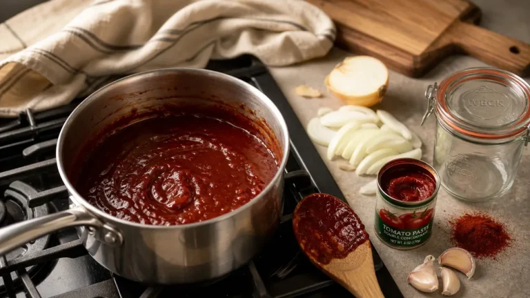 Sauce barbecue recette maison brillante, nappante, en 25 minutes
