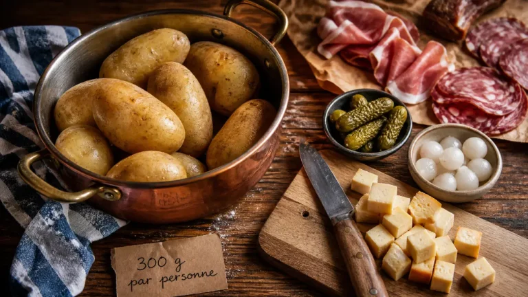 300 g de pommes de terre par personne pour la raclette
