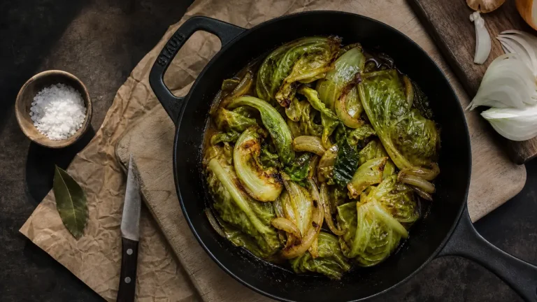 Comment cuire du choux vert : chou vert braisé en sauteuse