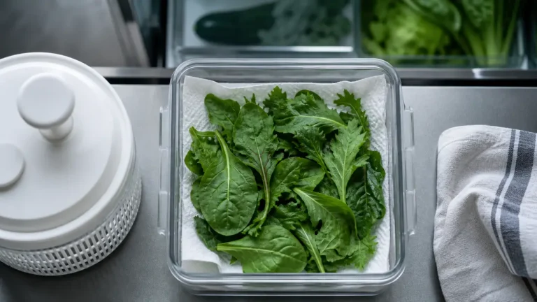 Conserver sa salade au frigo : 5 à 7 jours de croquant sans excès d’humidité Conserver salade au frigo : salade bien essorée, boîte hermétique et essoreuse