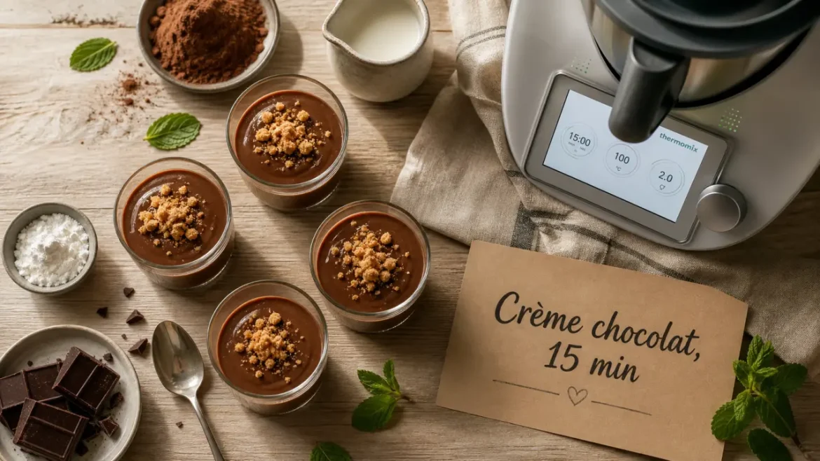 Dessert dernière minute Thermomix : crème chocolat en verrines
