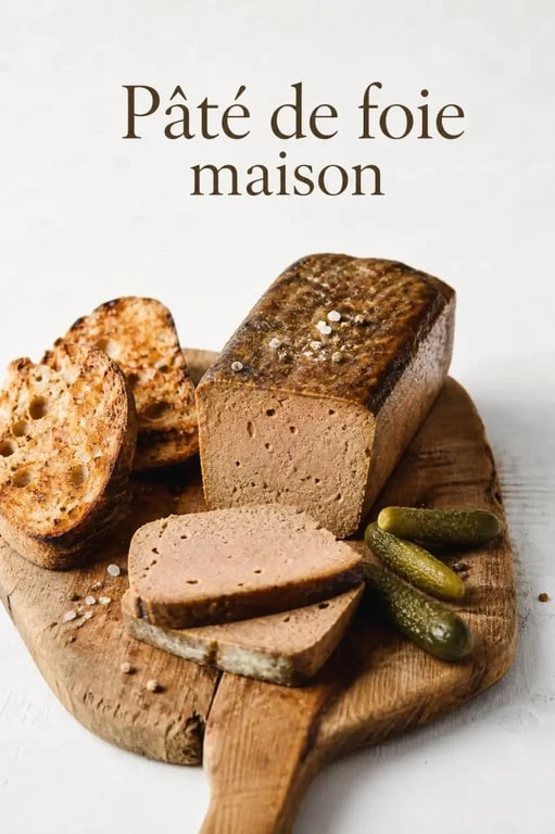 Recette du paté de foie maison en terrine, servi en tranche avec pain grillé