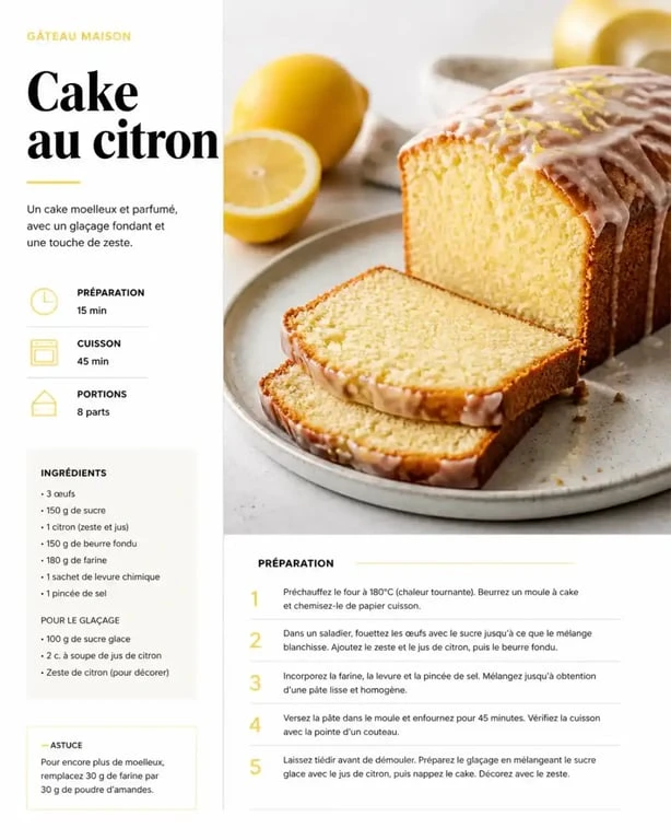 Cake au citron façon Pierre Hermé, une pâtisserie de voyage moelleuse et parfumée