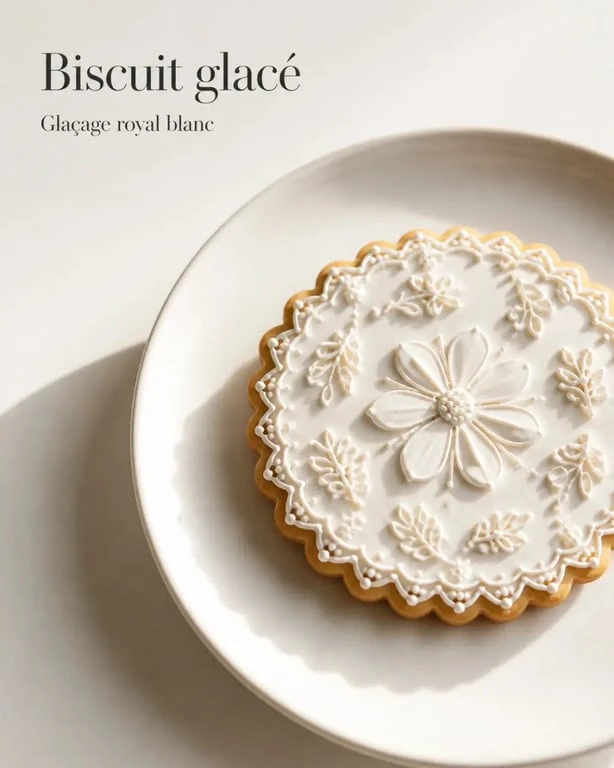 Recette glacage royale sur biscuits décorés avec contours nets et finition lisse