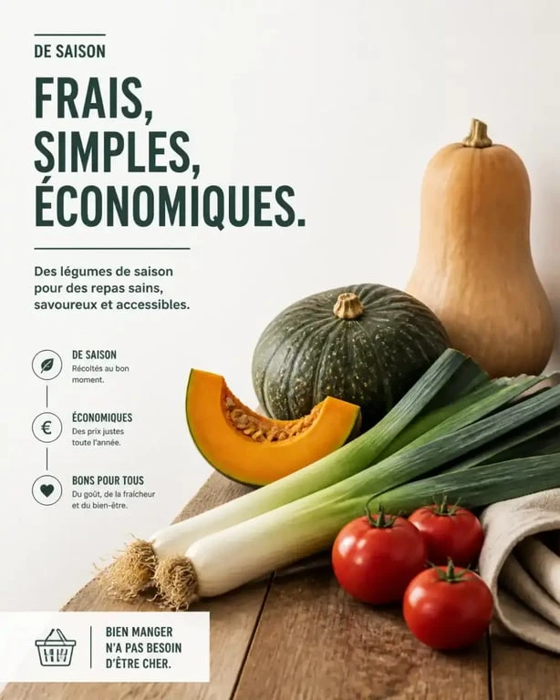 Ingrédients de saison pour préparer des plats familiaux économiques