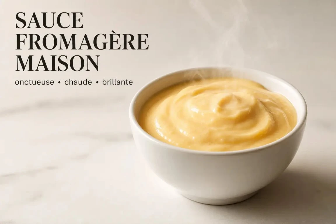 Comment faire une sauce fromagère maison : sauce onctueuse et lisse servie dans un bol