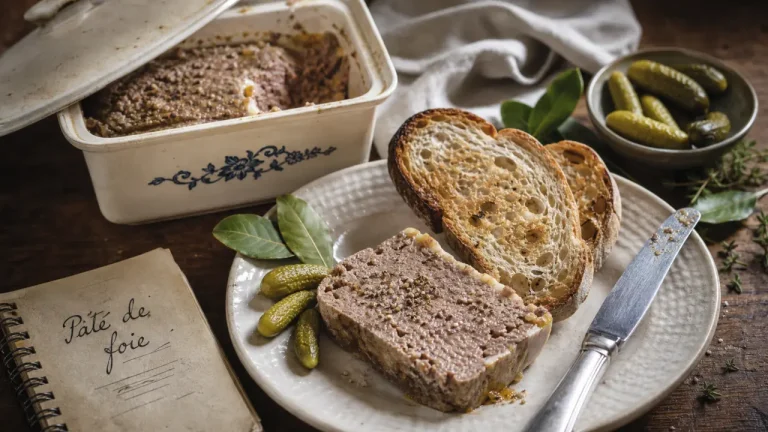 Pâté de foie maison : grosse grille, bon gras et repos de 12 heures Recette du paté de foie maison : tranche épaisse de pâté de foie au naturel
