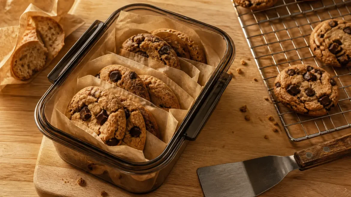 Conservation cookies maison 3 à 5 jours : cookies moelleux en boîte hermétique