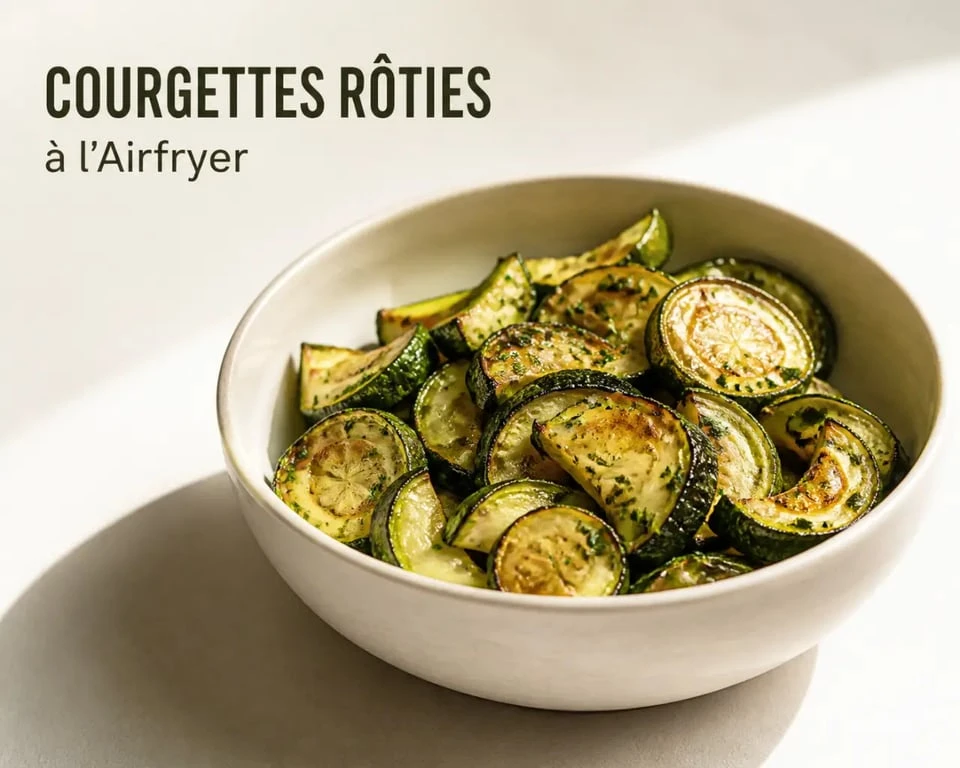 Temps cuisson courgette airfryer : courgettes dorées et fondantes à la sortie de l’Airfryer