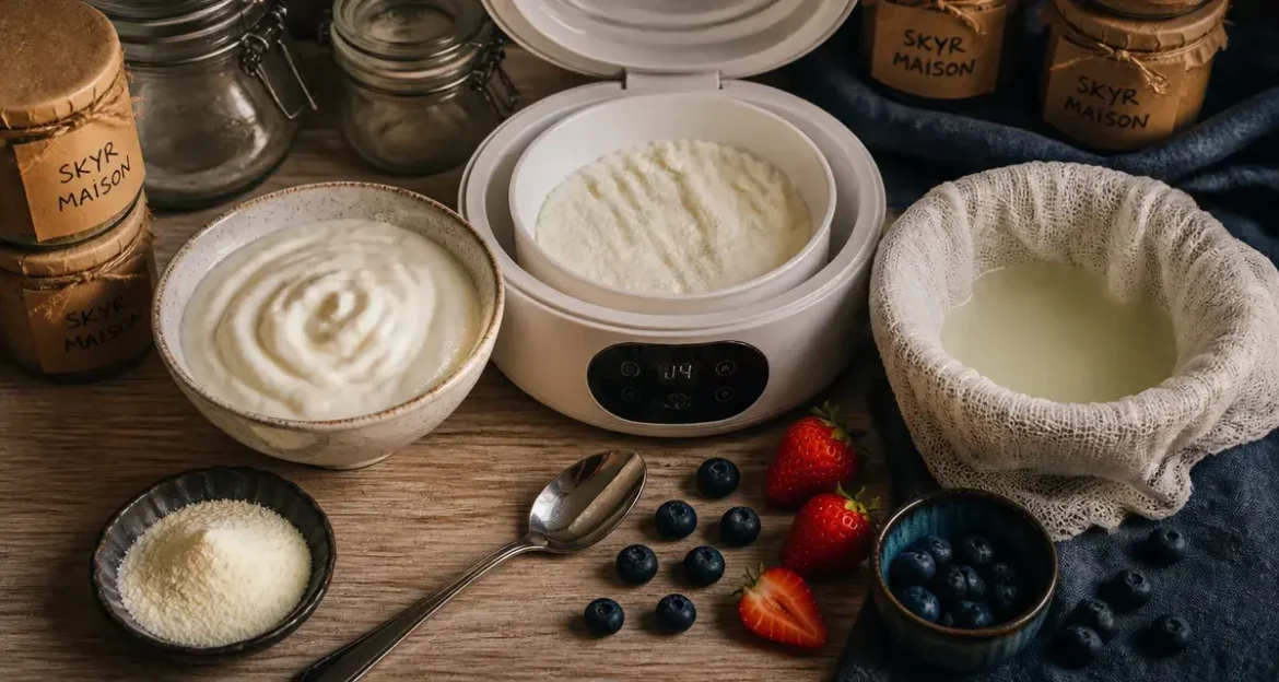 Skyr maison en skyr yaourtière : yaourtière, skyr épais et étamine