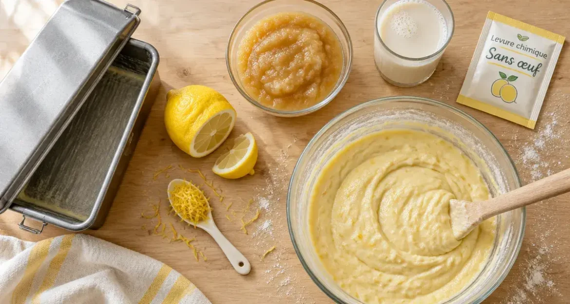 Cake au citron recette sans oeuf, zeste et imbibage moelleux