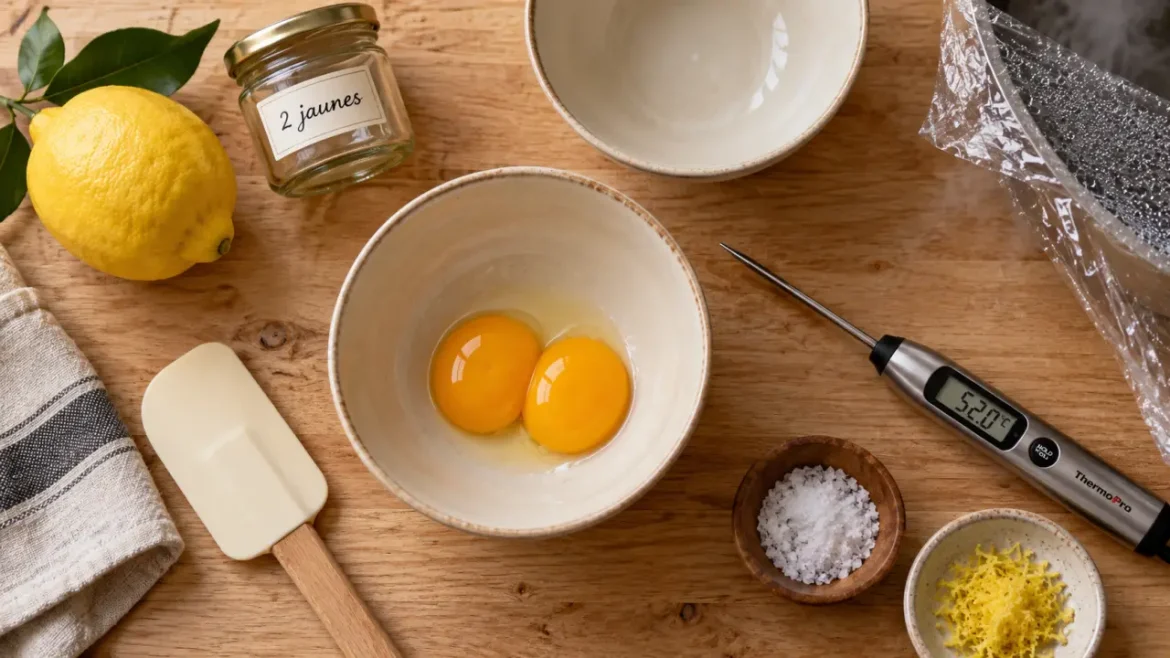 Que faire avec 2 jaunes d oeufs : recettes sucrées et salées, vue plan de travail