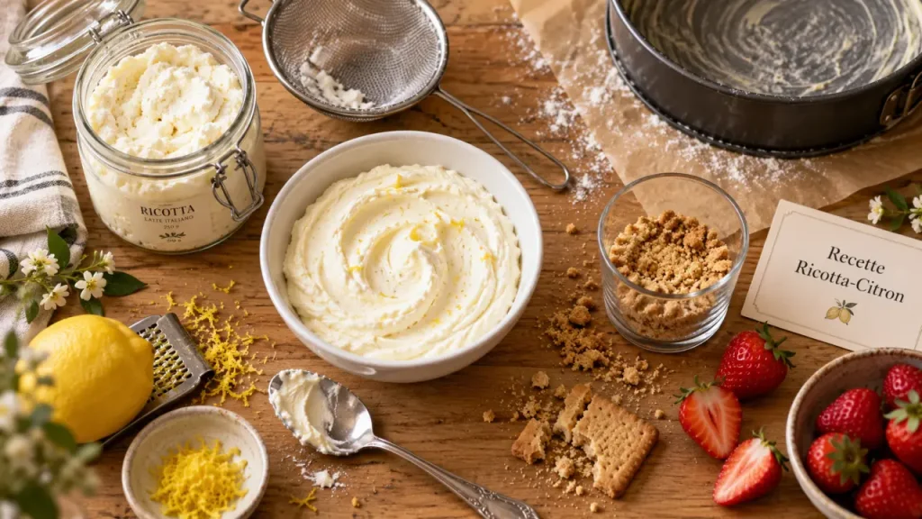 Recette ricotta dessert au citron en verrine fondante